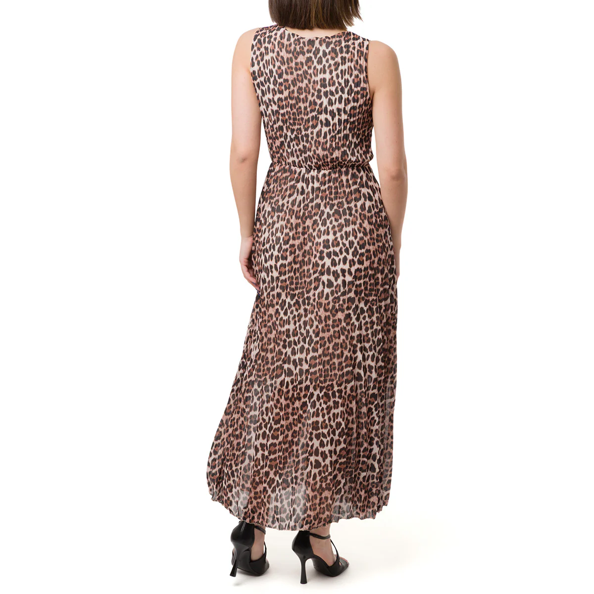 Abito a fantasia animalier Leopardata da Donna con plisse Swish Jeans - Image 3