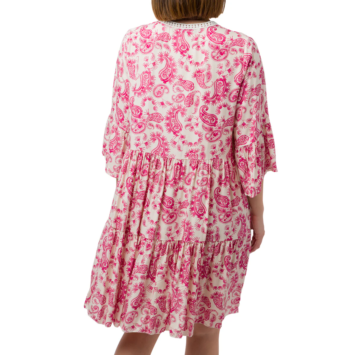 Abito da donna bianco con stampe fucsia Swish Jeans - Image 2
