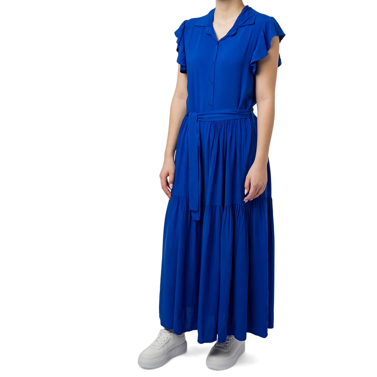 Abito lungo blu smanicato da donna Swish Jeans