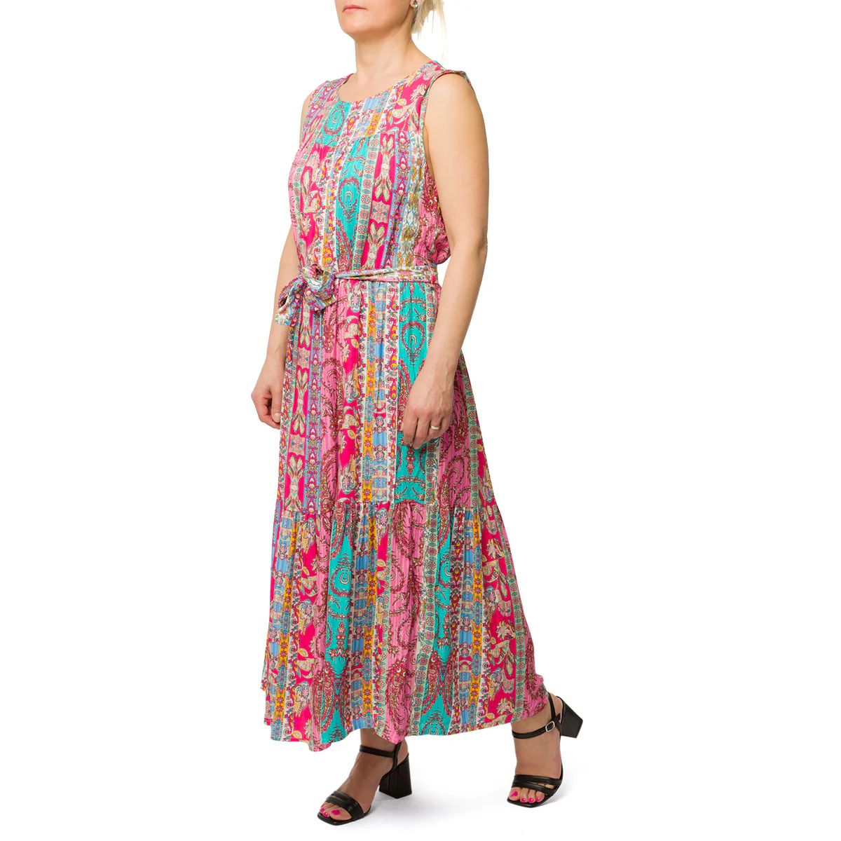 Abito lungo smanicato da donna con stampa cashmere Swish Jeans