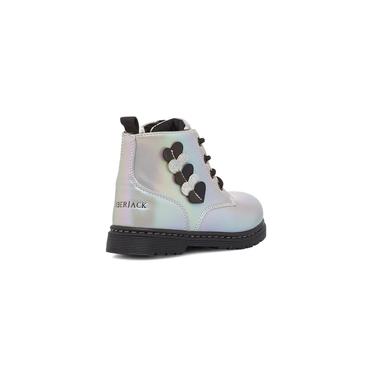 Anfibi bambina argento effetto iridescente con dettaglio glitter Lumberjack - Image 3