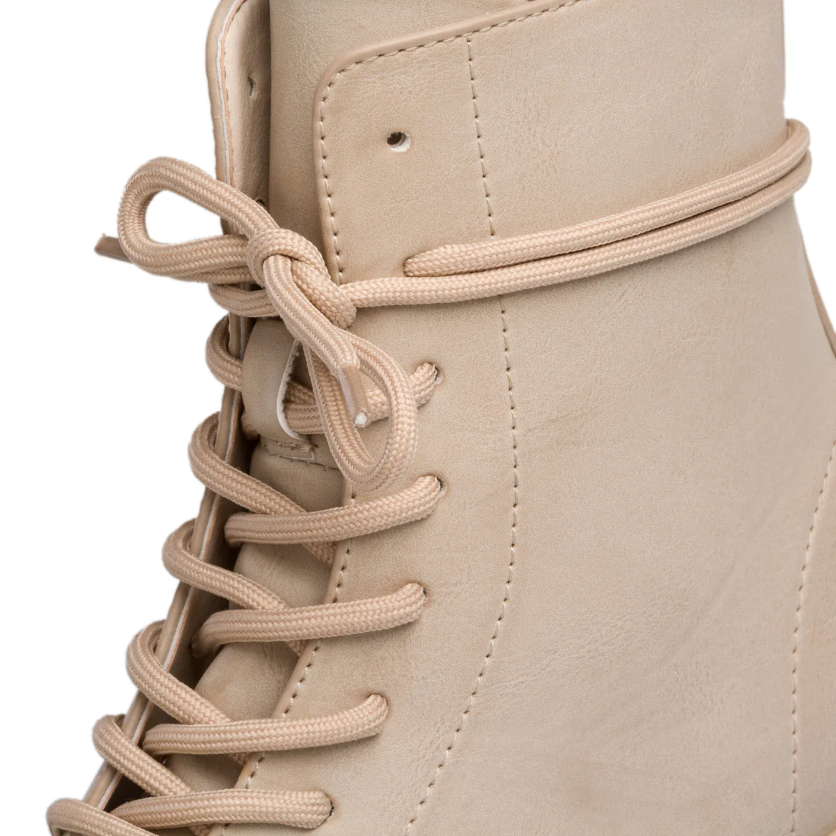 Anfibi beige con lacci tono su tono Lora Ferres - Image 20