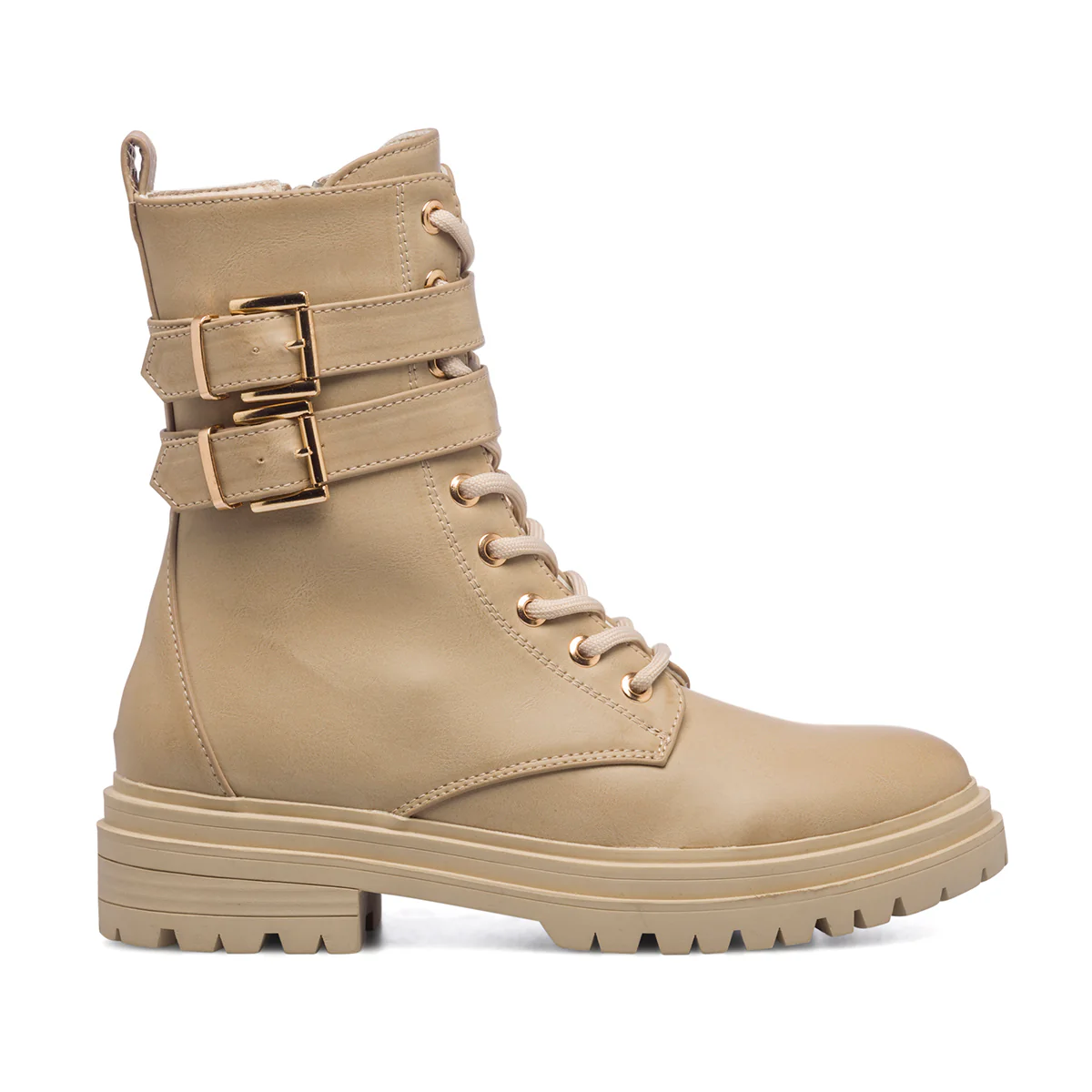Anfibi beige da donna con cinturini Lora Ferres
