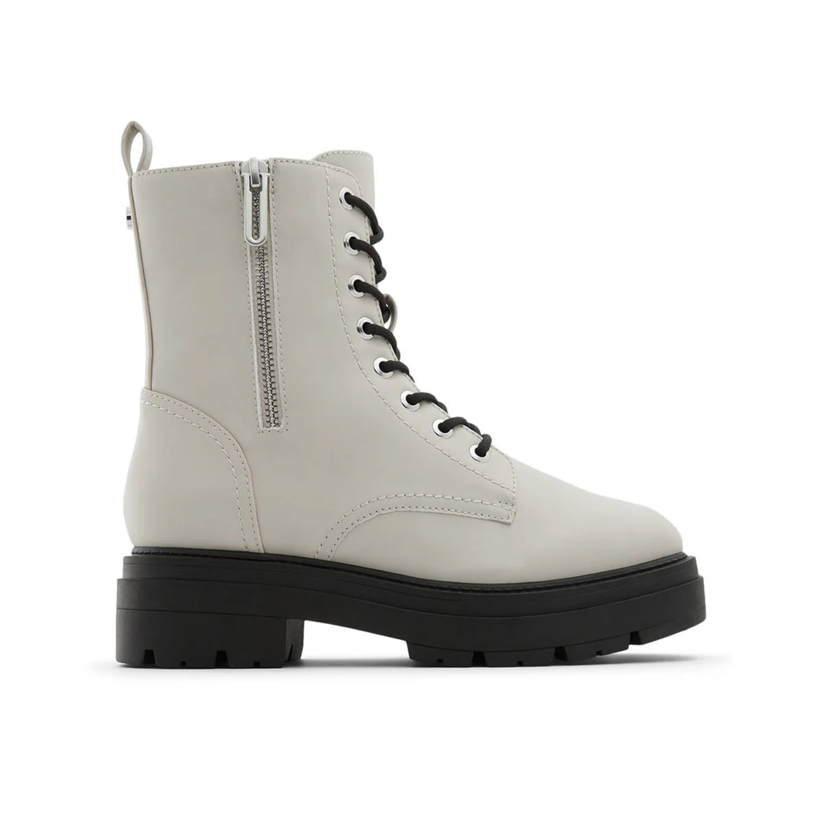 Anfibi bianchi in "pelle vegana" con suola combat Call It Spring Bowiie