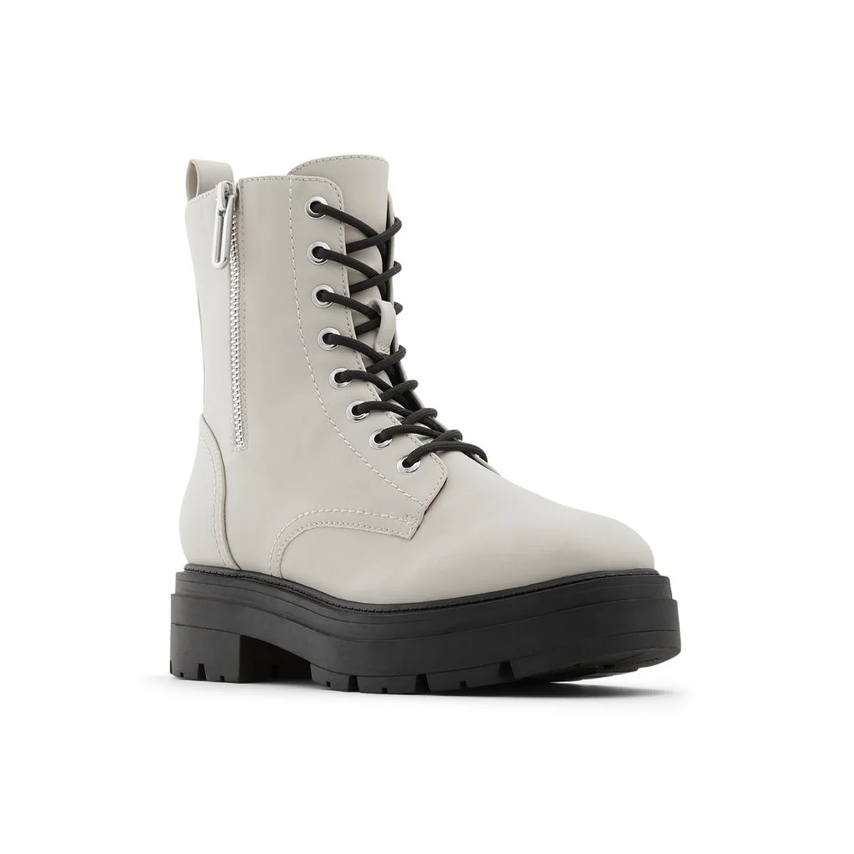 Anfibi bianchi in "pelle vegana" con suola combat Call It Spring Bowiie - Image 8