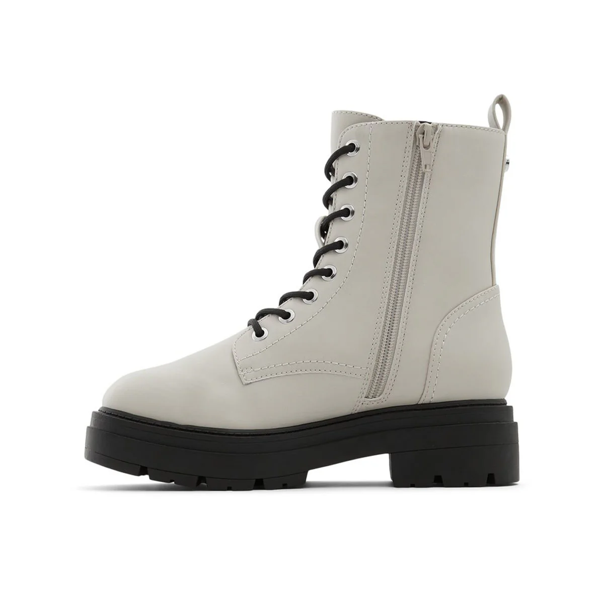 Anfibi bianchi in "pelle vegana" con suola combat Call It Spring Bowiie - Image 9