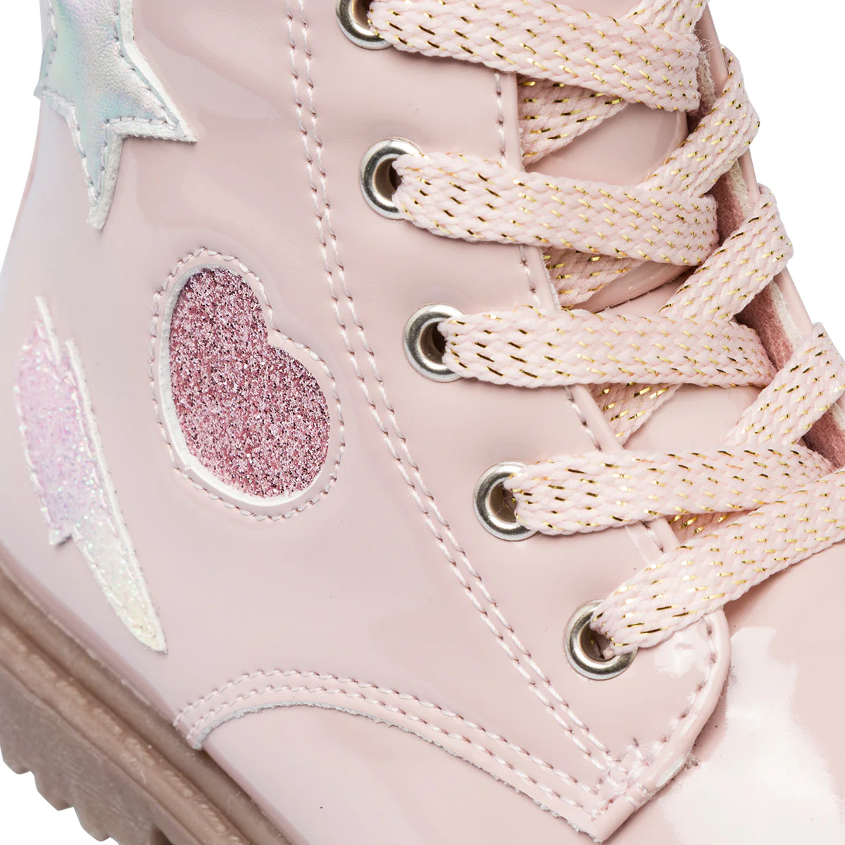 Anfibi da bambina rosa effetto vernice Le Scarpe di Alice - Image 5