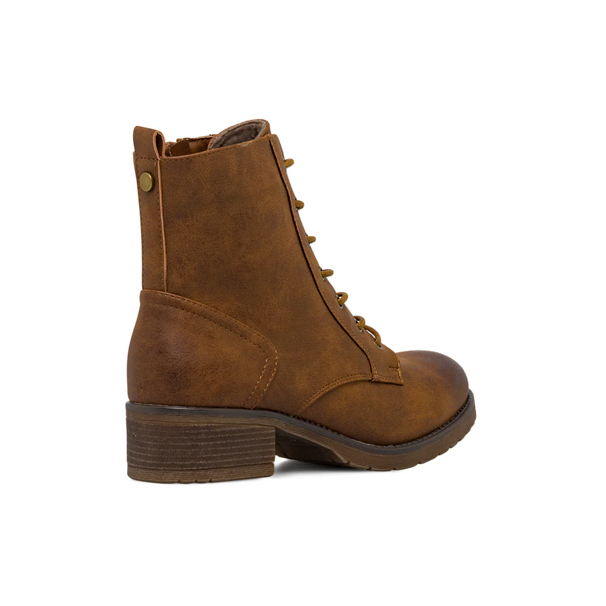 Anfibi da donna marroni stile combat con tacco Lora Ferres - Image 3