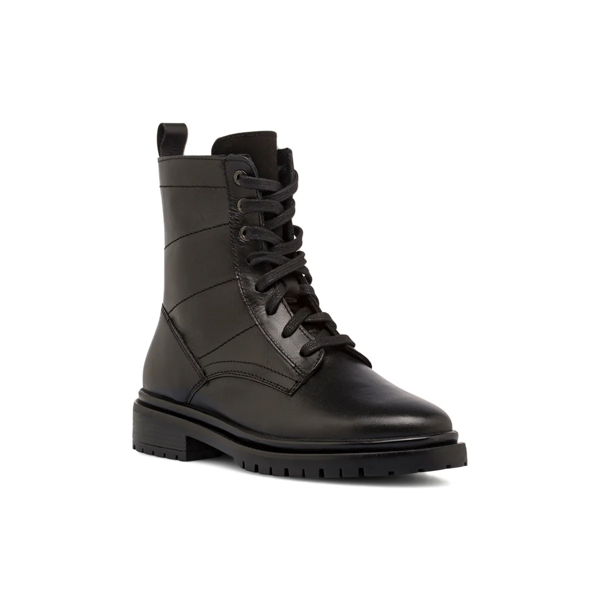 Anfibi da donna neri Primopiano in Pelle con zip e suola chunky - Image 2
