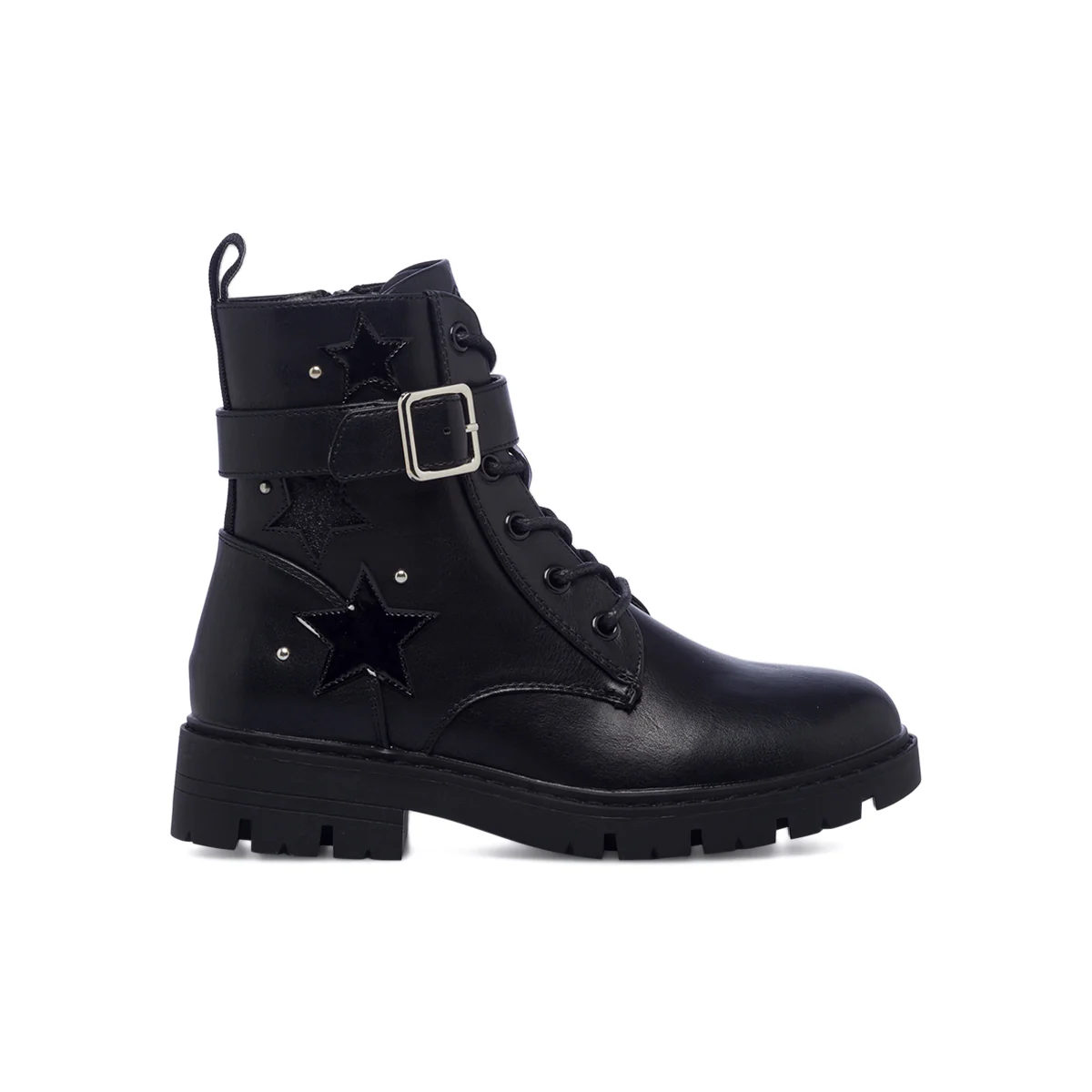 Anfibi neri con stelline da bambina Lumberjack Layla