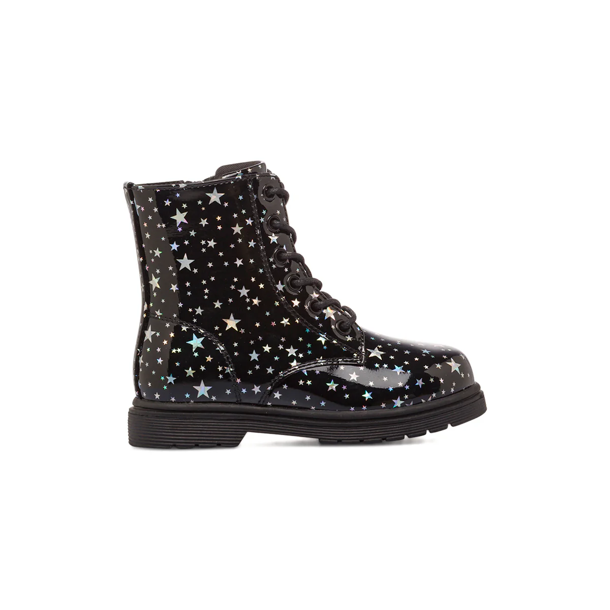 Anfibi neri da Bambina con stelle Le Scarpe di Alice