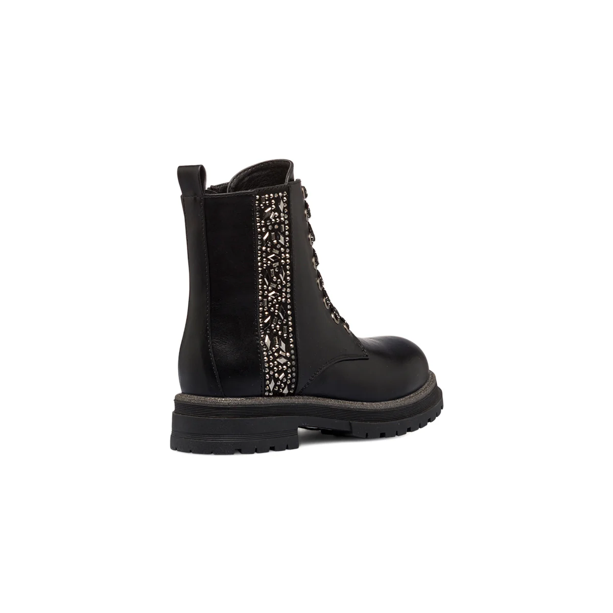 Anfibi neri da bambina con strass 10 Baci - Image 3