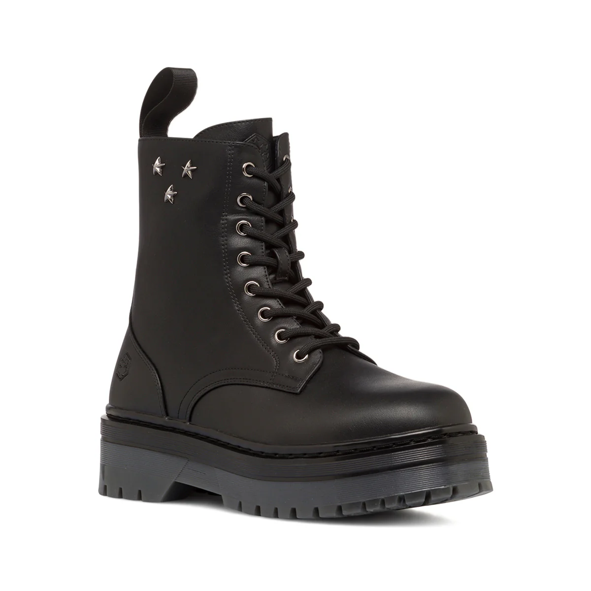 Anfibi neri da donna con suola chunky e zip Lumberjack Elyse - Image 3