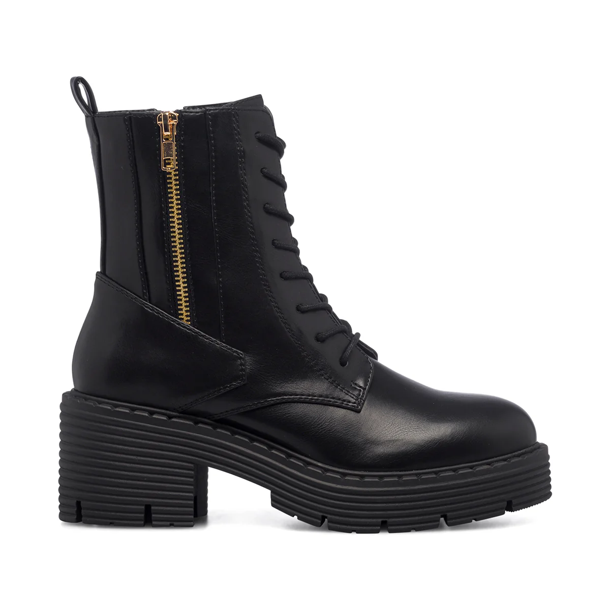 Anfibi neri da donna con tacco 6 cm Swish Jeans