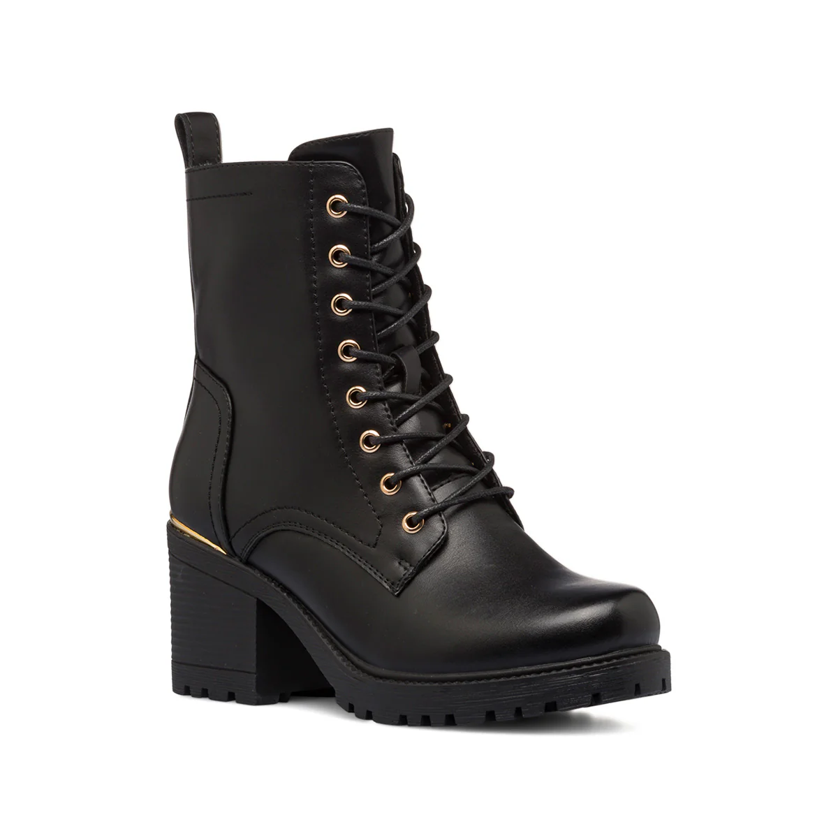 Anfibi neri da donna con tacco 7 cm e zip laterale Lora Ferres - Image 2