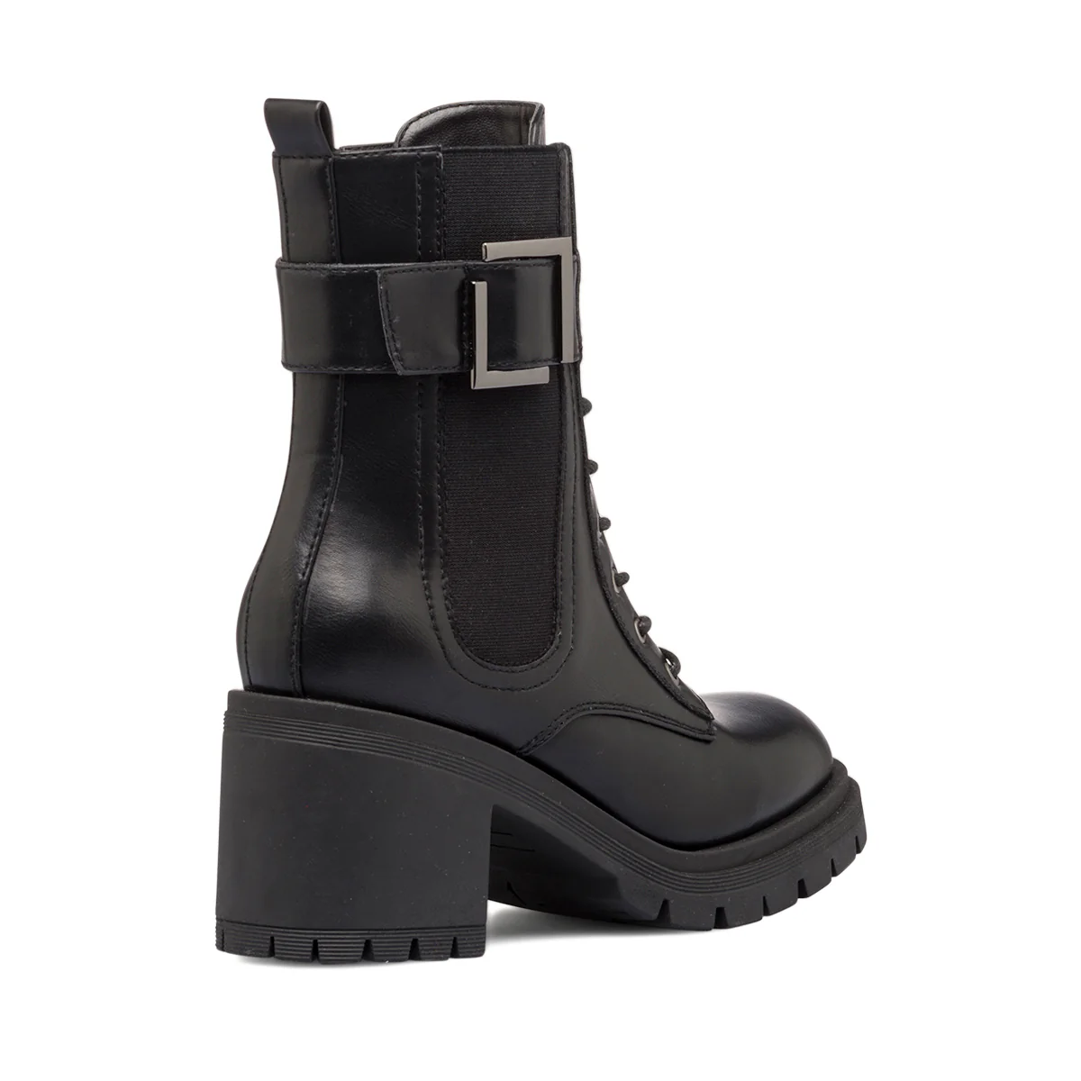 Anfibi neri da donna con tacco 8 cm e maxi-fibbia Swish Jeans - Image 6