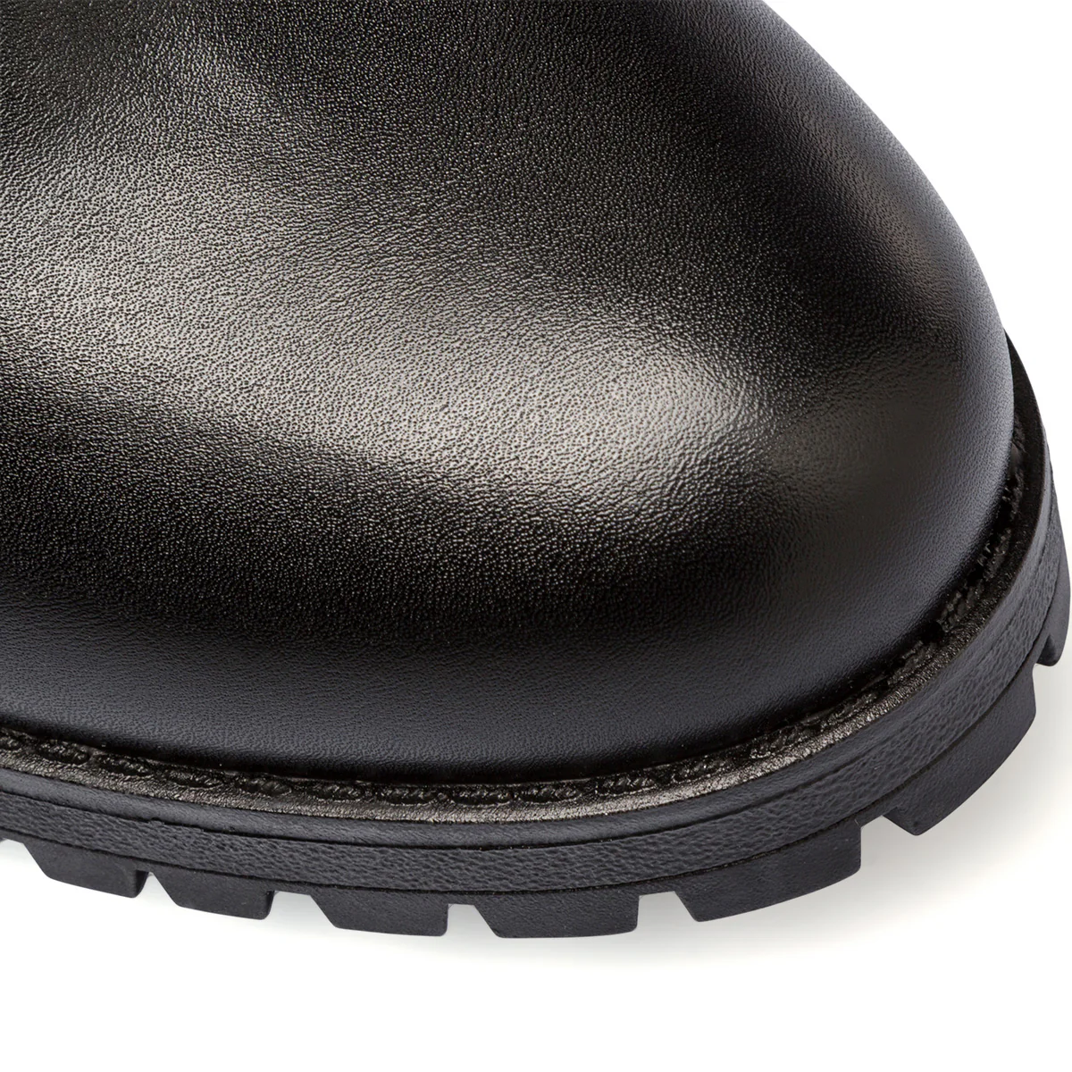 Anfibi neri da donna con tacco 8 cm e zip Lora Ferres - Image 6