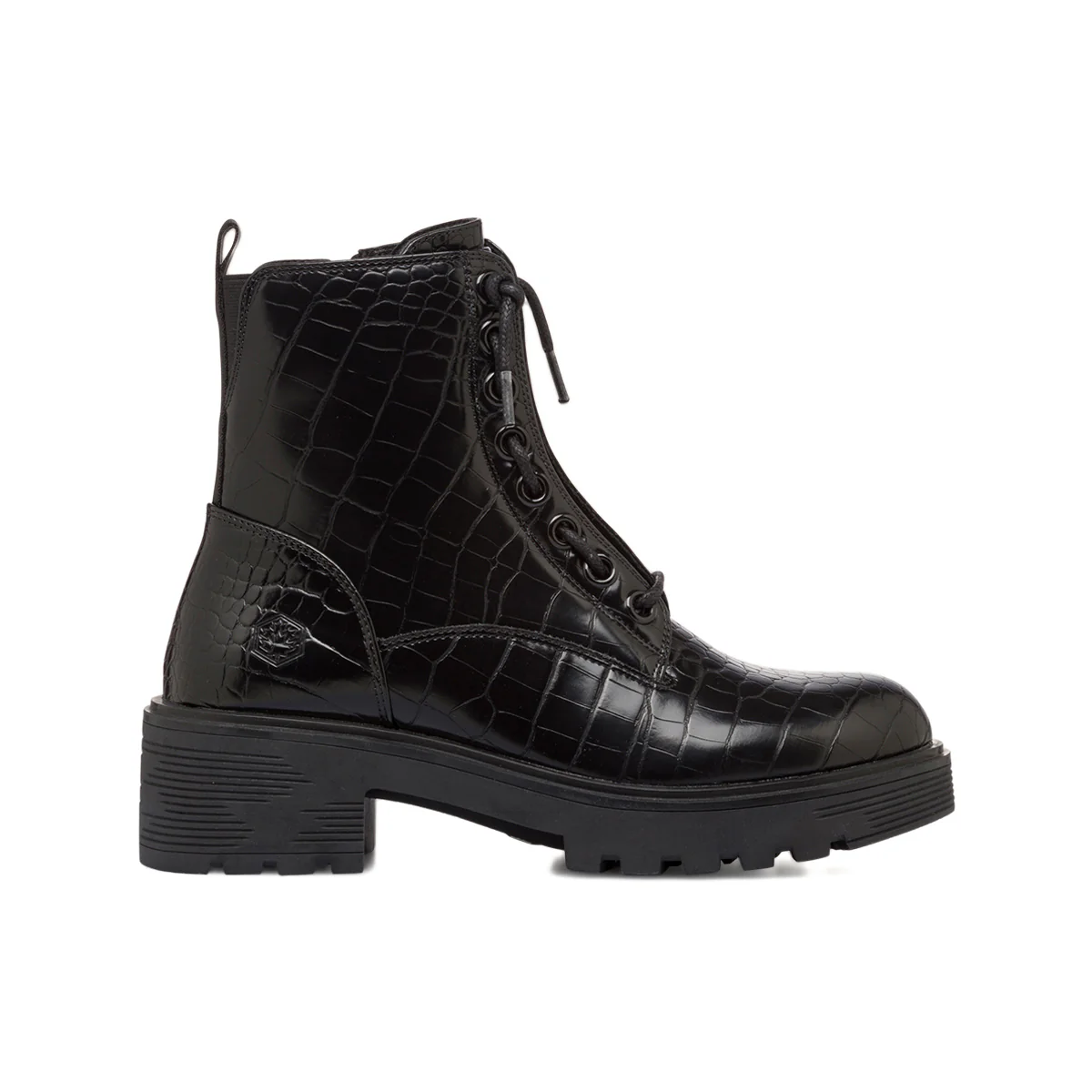 Anfibi neri effetto pitonato da donna con strass Lumberjack Ramone
