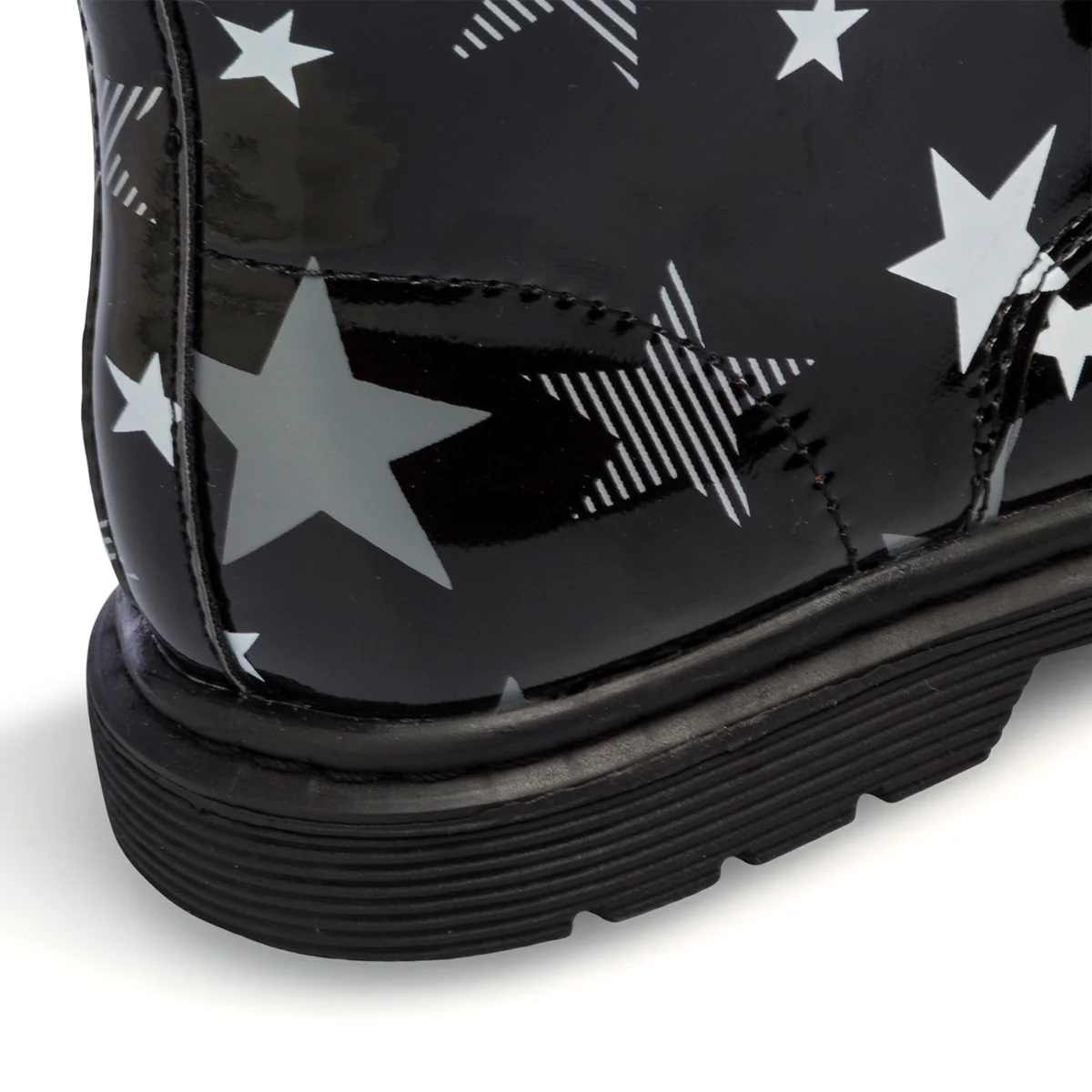 Anfibi neri effetto vernice da bambina con stelline Le scarpe di Alice - Image 8