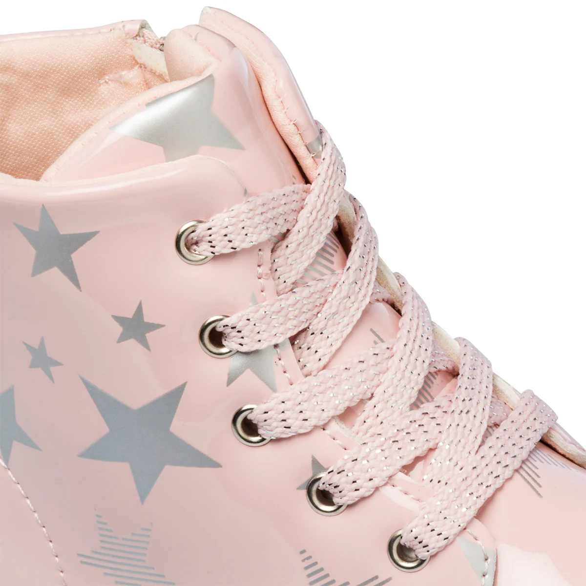 Anfibi rosa effetto vernice da bambina con stelline Le scarpe di Alice - Image 7