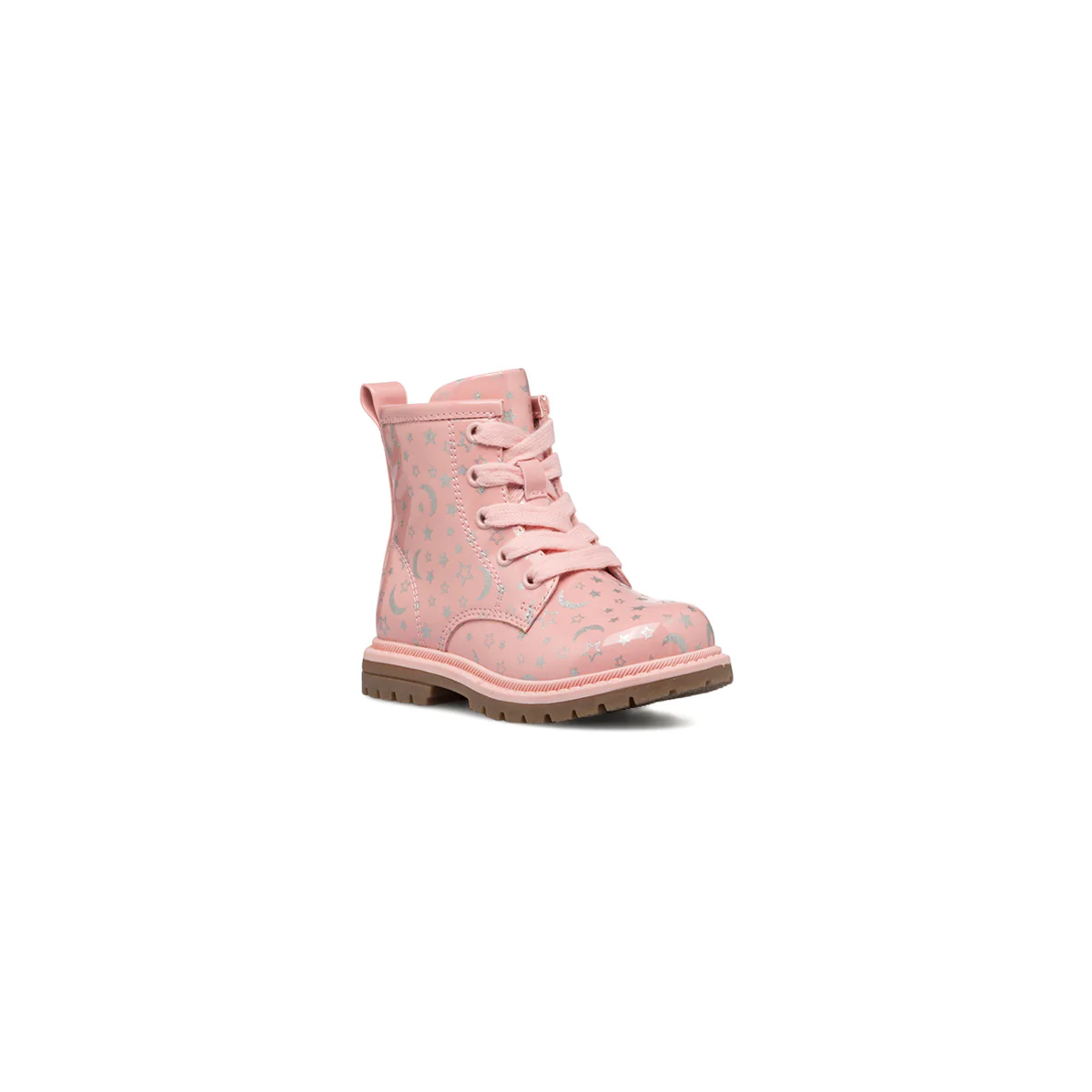 Anfibi rosa in vernice da bambina con zip e stelline Le scarpe di Alice - Image 2