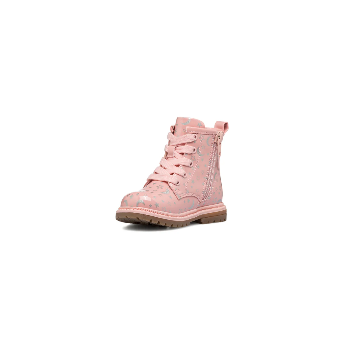 Anfibi rosa in vernice da bambina con zip e stelline Le scarpe di Alice - Image 4