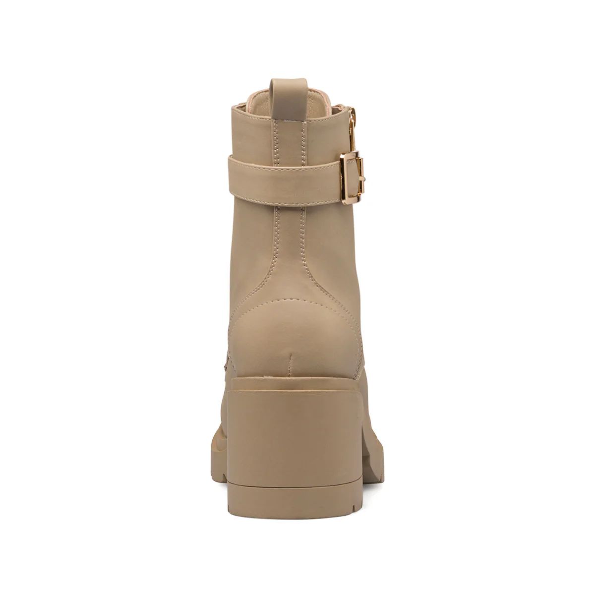 Anfibi taupe da donna con zip, cinturino e tacco 8 cm Swish Jeans - Image 4