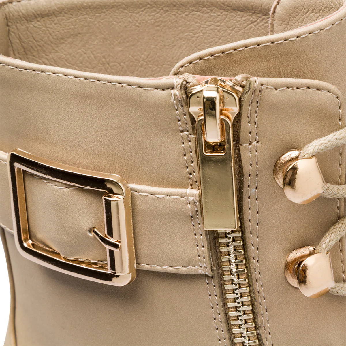 Anfibi taupe da donna con zip, cinturino e tacco 8 cm Swish Jeans - Image 6