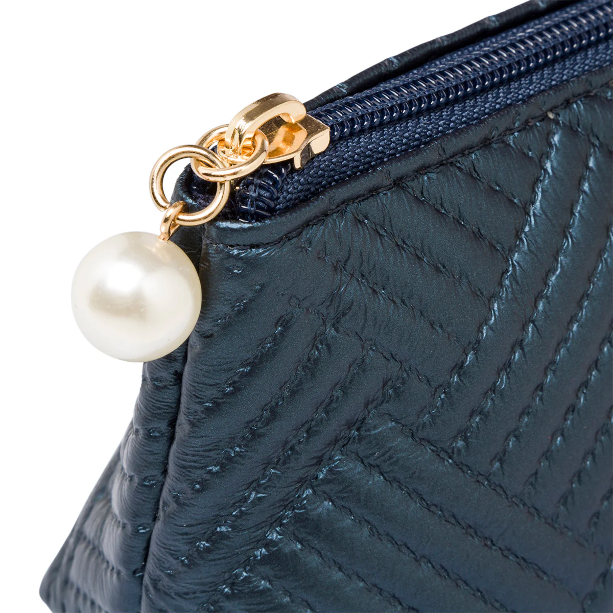 Astuccio blu da donna con chiusura a zip Camomilla Milano - Image 4