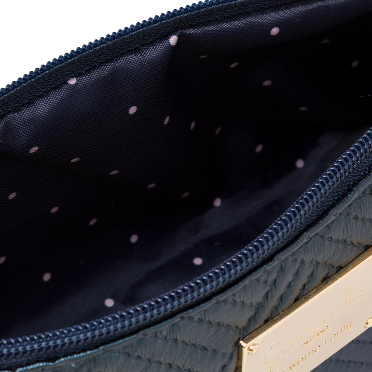 Astuccio blu da donna con chiusura a zip Camomilla Milano - Image 5