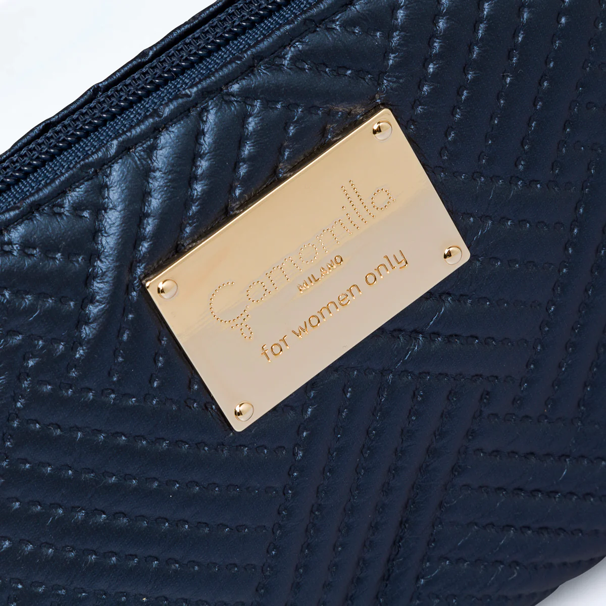 Astuccio blu da donna con chiusura a zip Camomilla Milano - Image 4