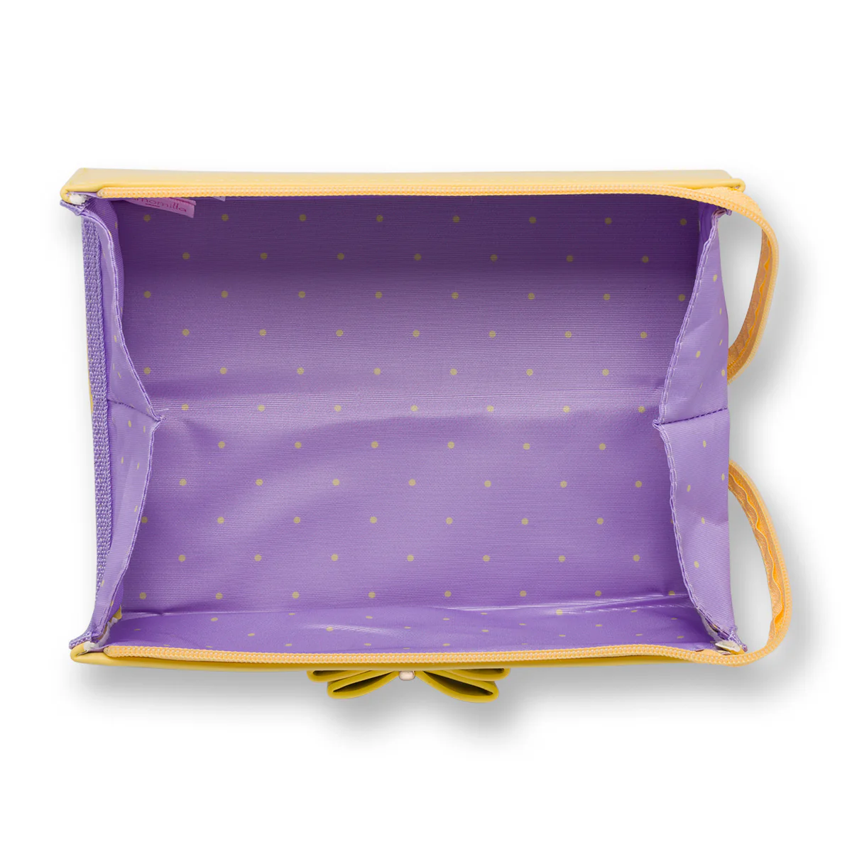 Astuccio giallo e viola da donna con fiocco Camomilla Milano - Image 4