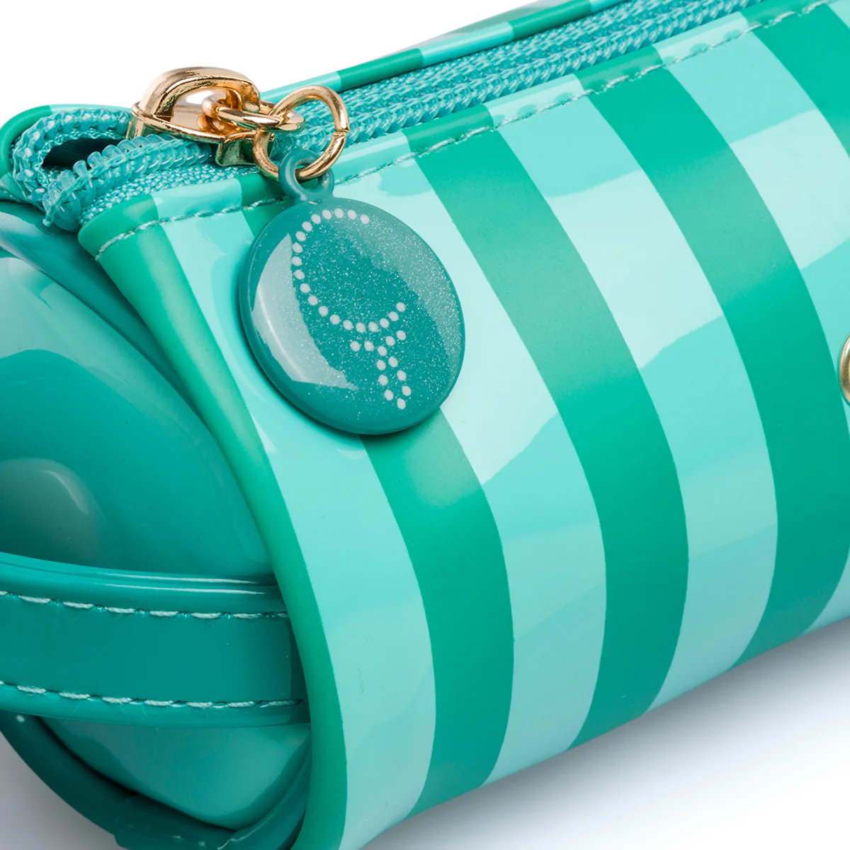Astuccio tombolino da donna verde acqua a righe Camomilla Milano Sweet Stripes - Image 4