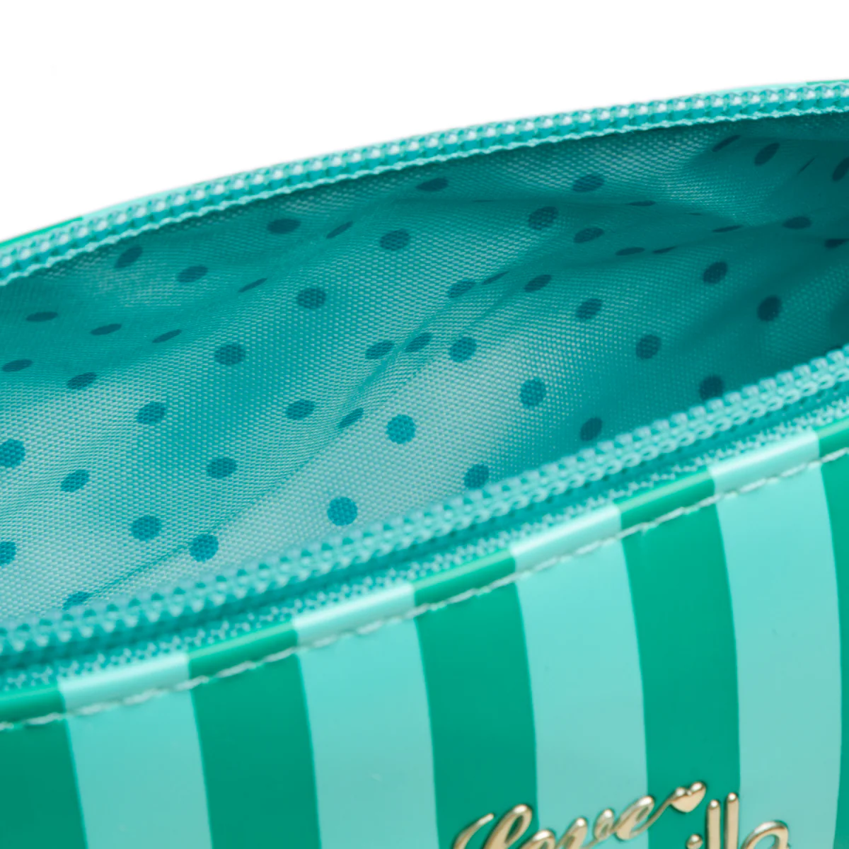 Astuccio tombolino da donna verde acqua a righe Camomilla Milano Sweet Stripes - Image 5