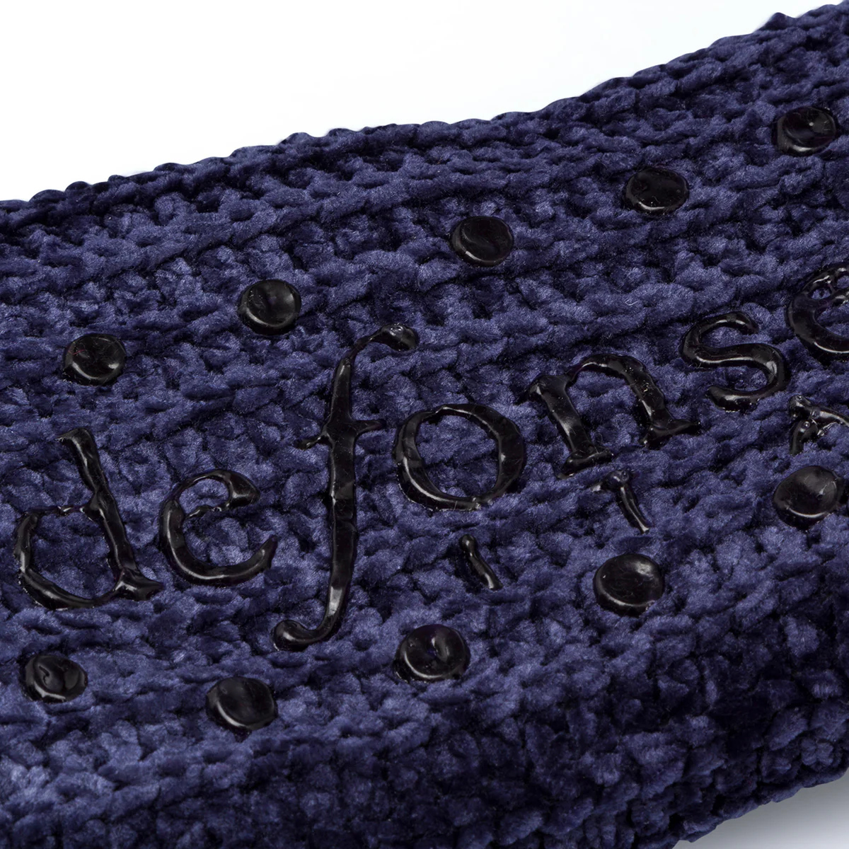 Babbucce antiscivolo blu da donna con fodera imbottita De Fonseca - Image 3