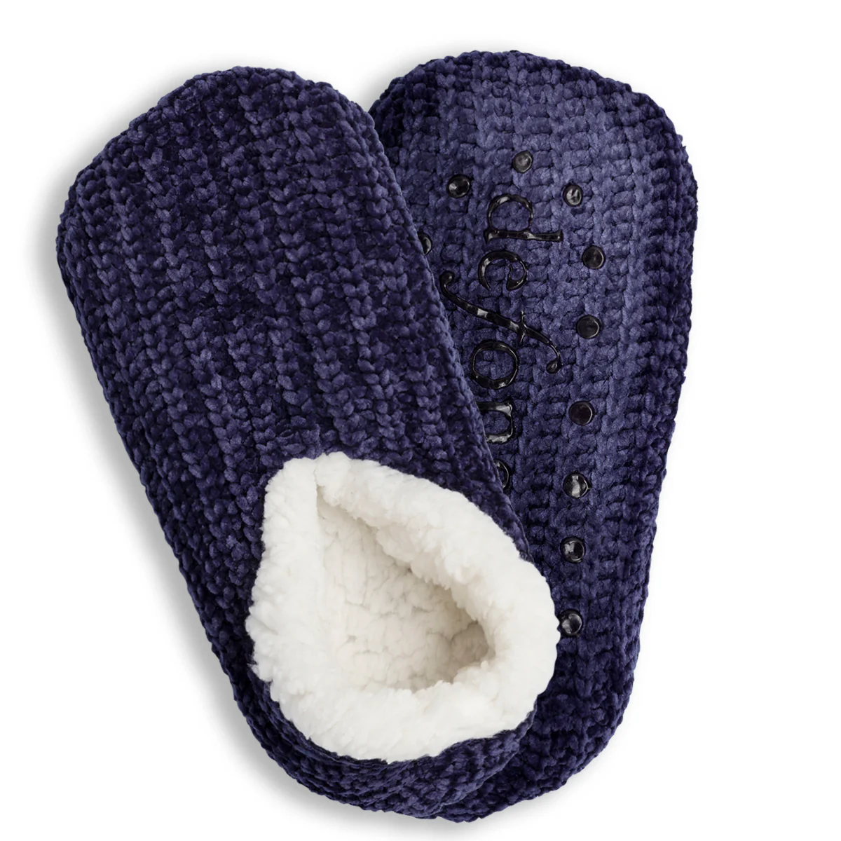 Babbucce antiscivolo blu da donna con fodera imbottita De Fonseca - Image 4