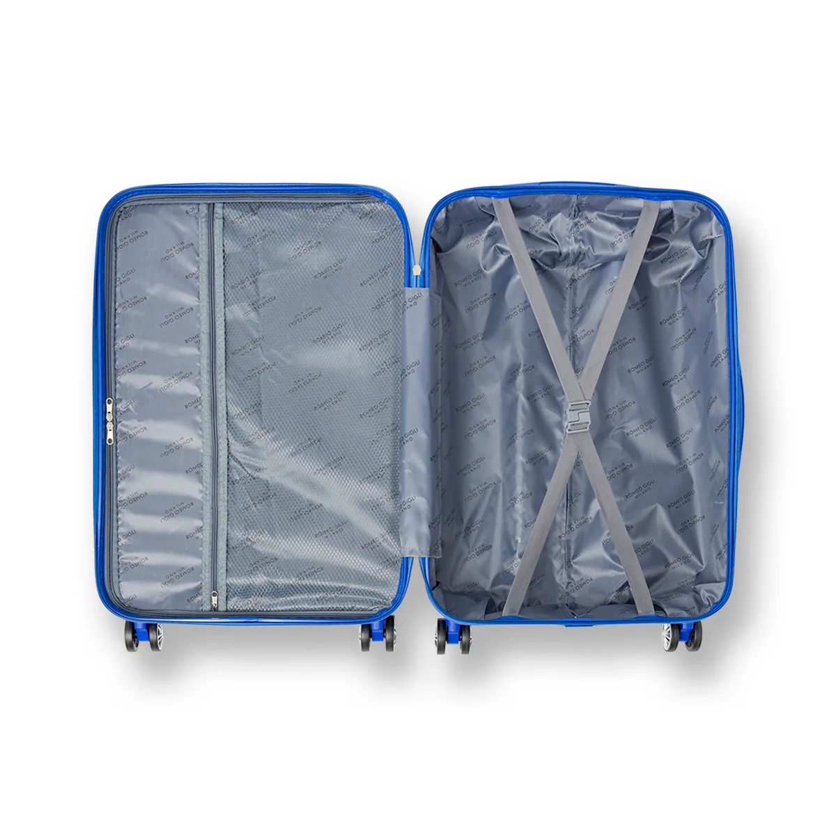 Bagaglio a mano blu con ruote multidirezionali Romeo Gigli Milano - Image 3