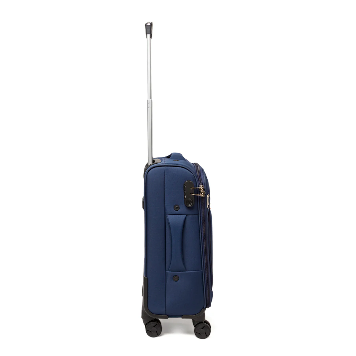 Bagaglio a mano blu Romeo Gigli Milano in tessuto con ruote spinner - Image 2
