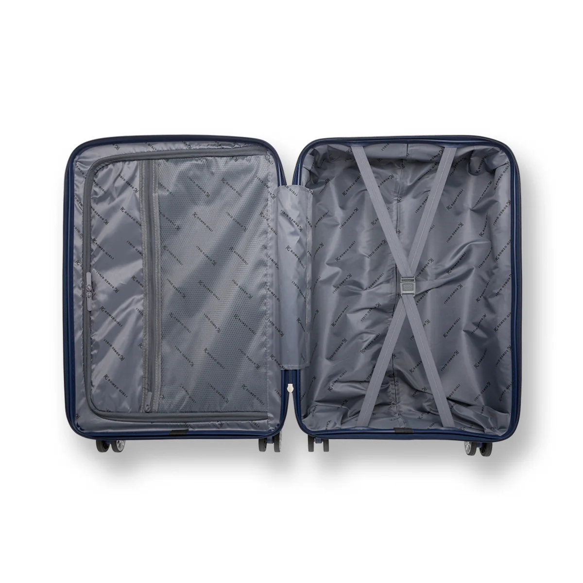 Trolley Bagaglio a mano in abs blu Romeo Gigli - Image 4