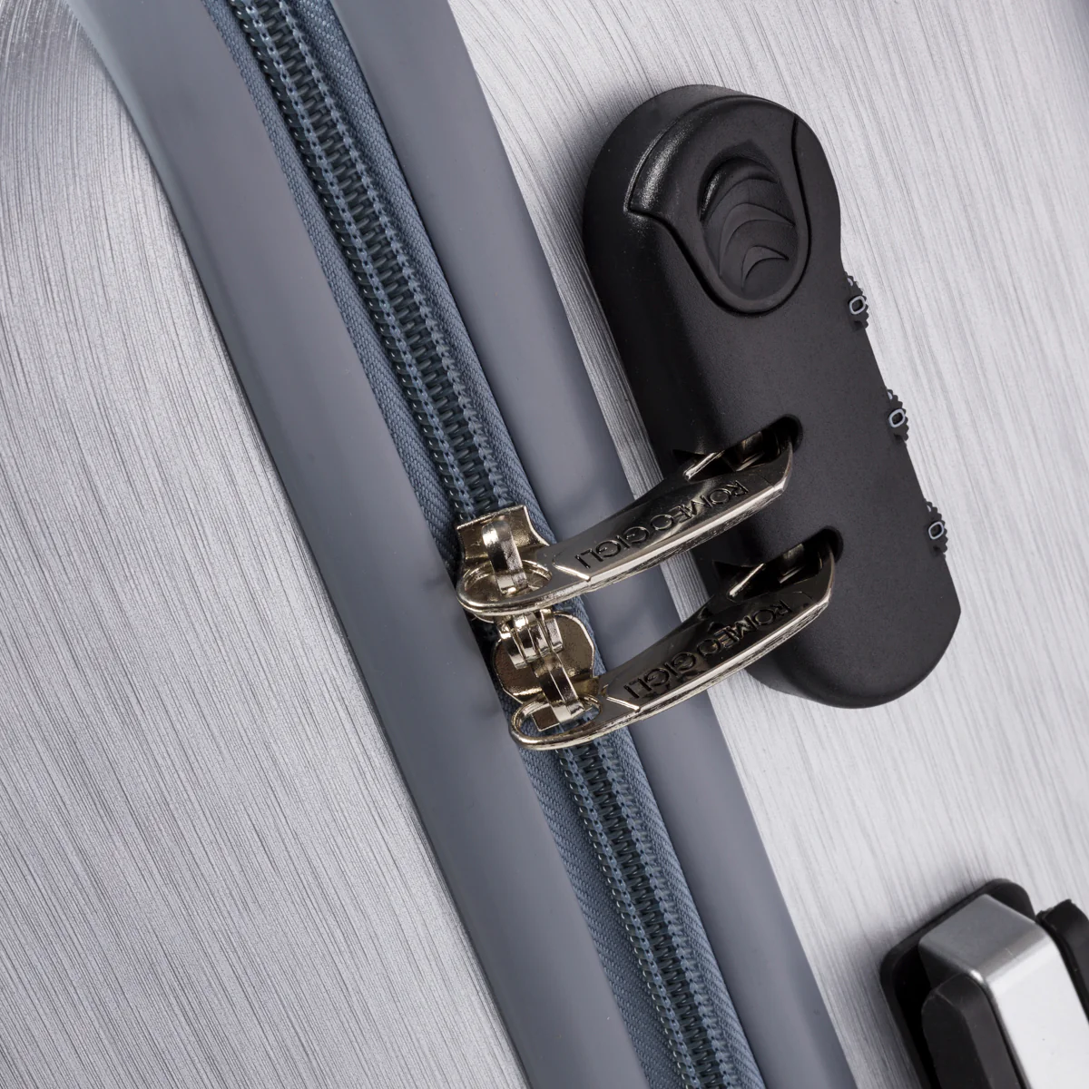 Trolley Bagaglio a mano in ABS color argento Romeo Gigli - Image 4