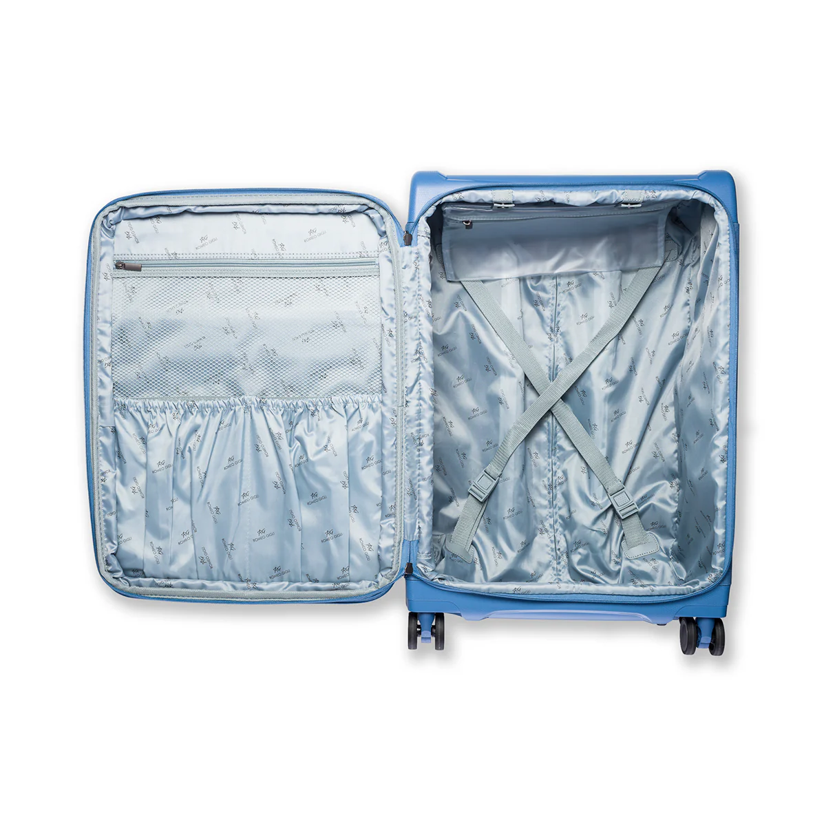 Trolley Bagaglio a mano in tessuto e ABS colore blu Romeo Gigli - Image 7