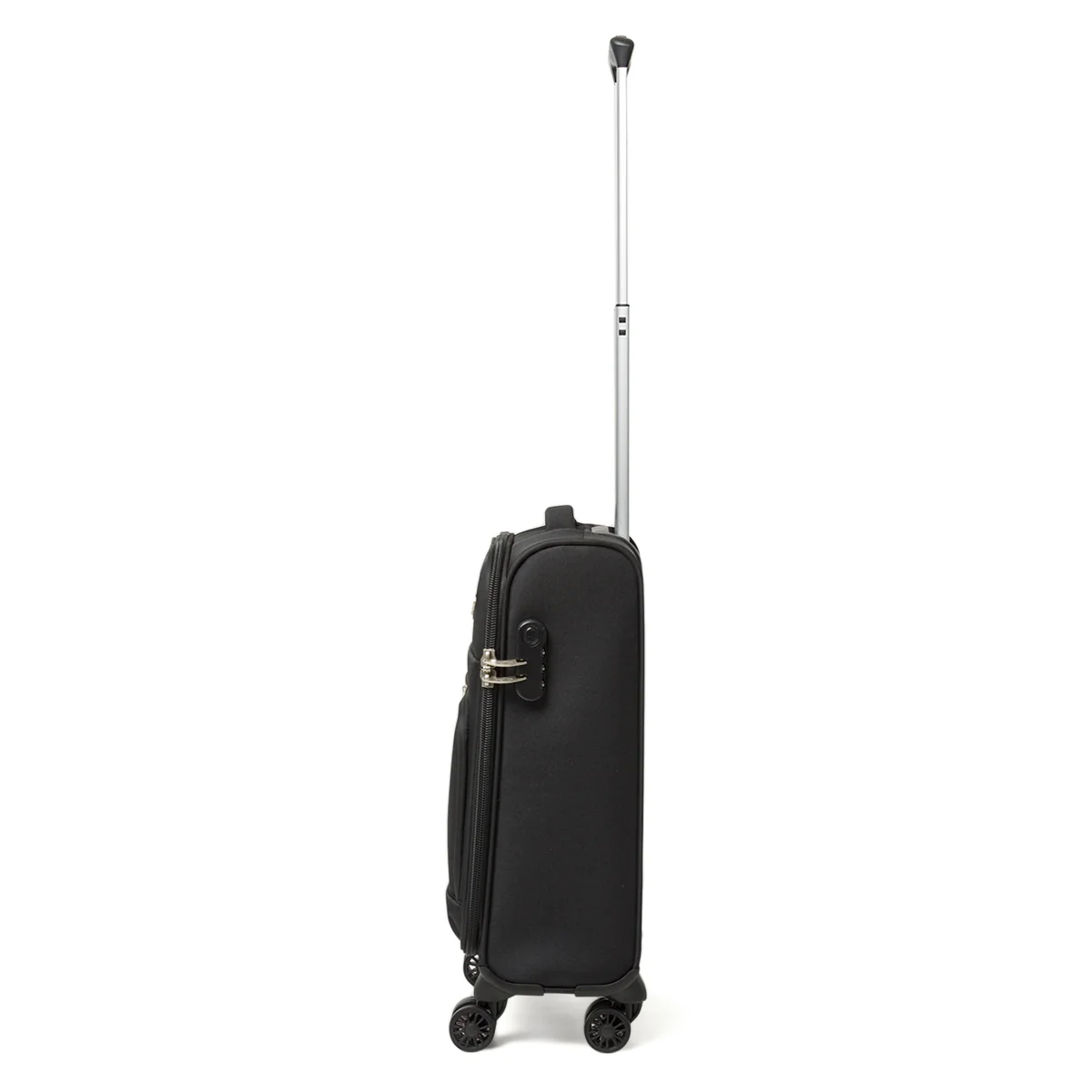 Bagaglio a mano trolley piccolo nero in tessuto Romeo Gigli Milano - Image 2