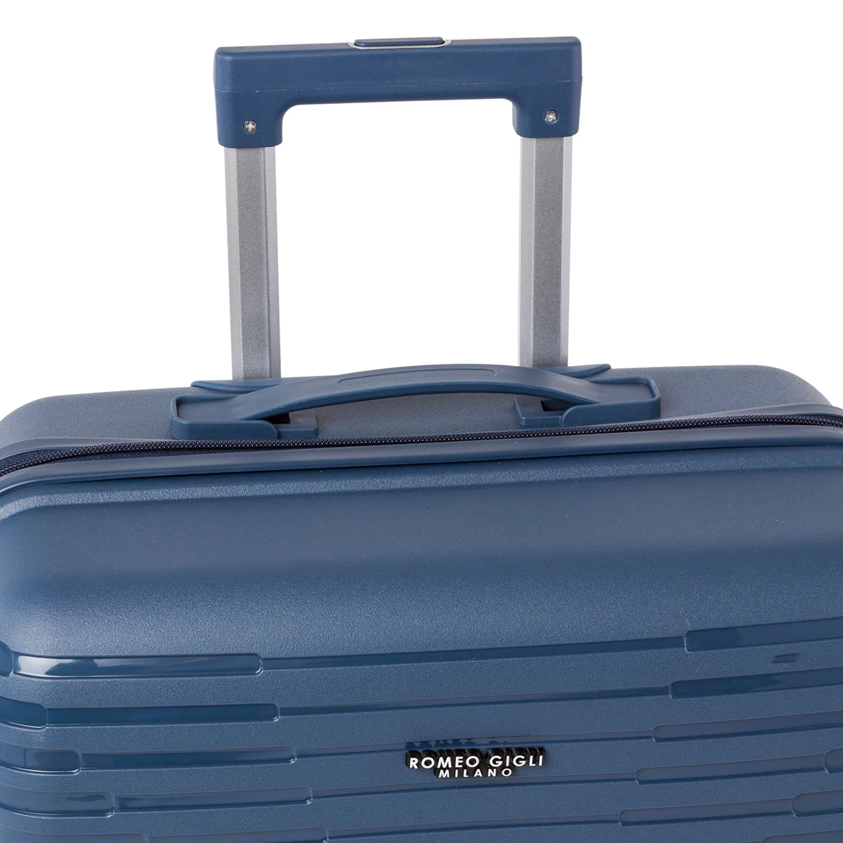 Bagaglio da stiva grande blu rigido e leggero Romeo Gigli Milano - Image 2