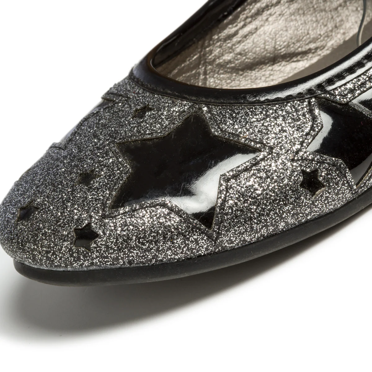 Ballerine argento effetto glitterato con cinturino 10 Baci - Image 5