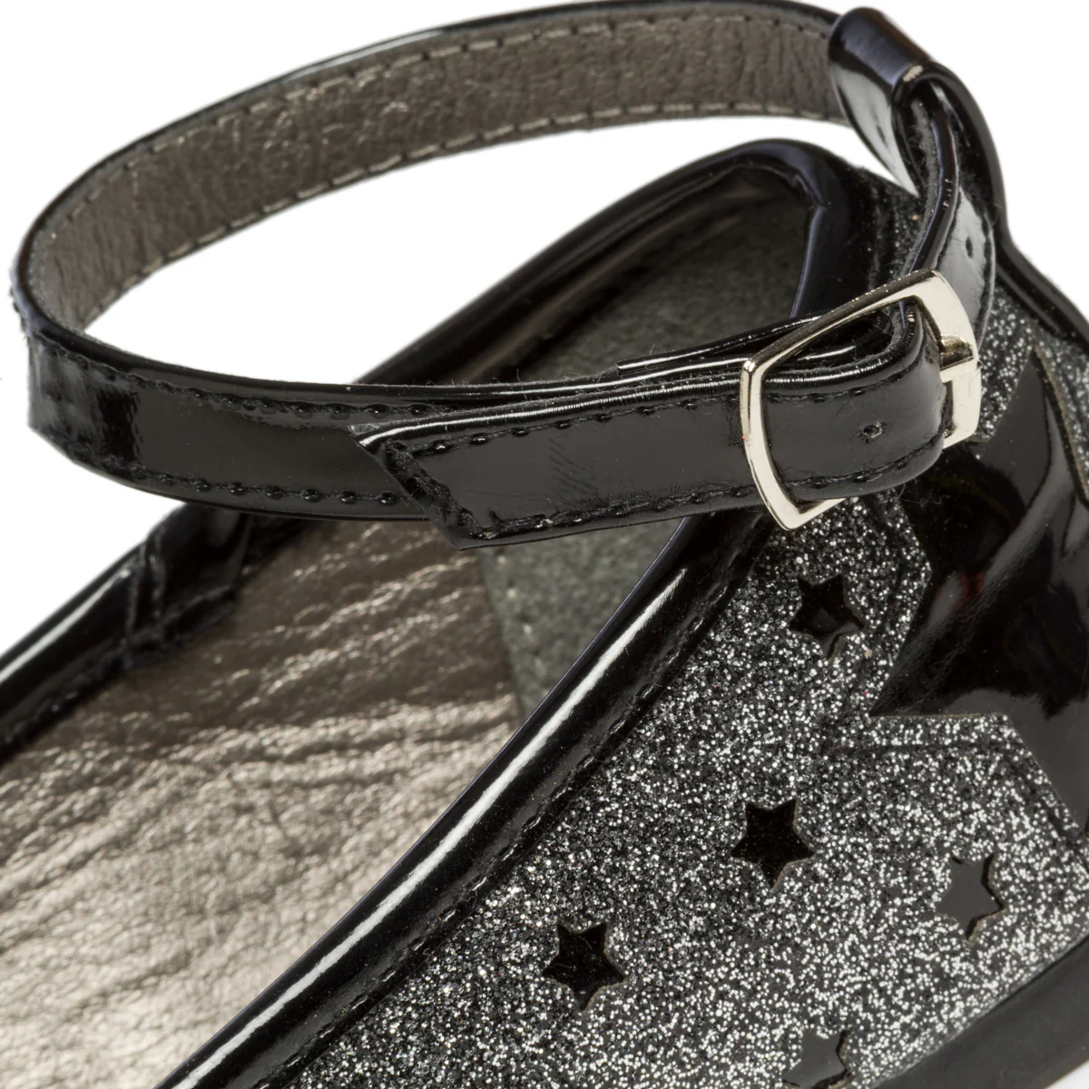 Ballerine argento effetto glitterato con cinturino 10 Baci - Image 6