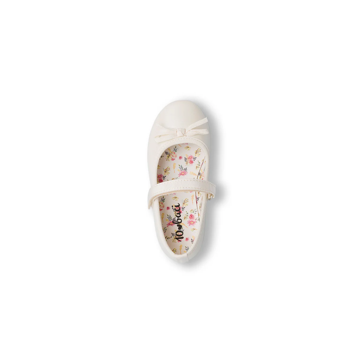 Ballerine Bambina bianco effetto iridescente con fiocco Dieci Baci - Image 3