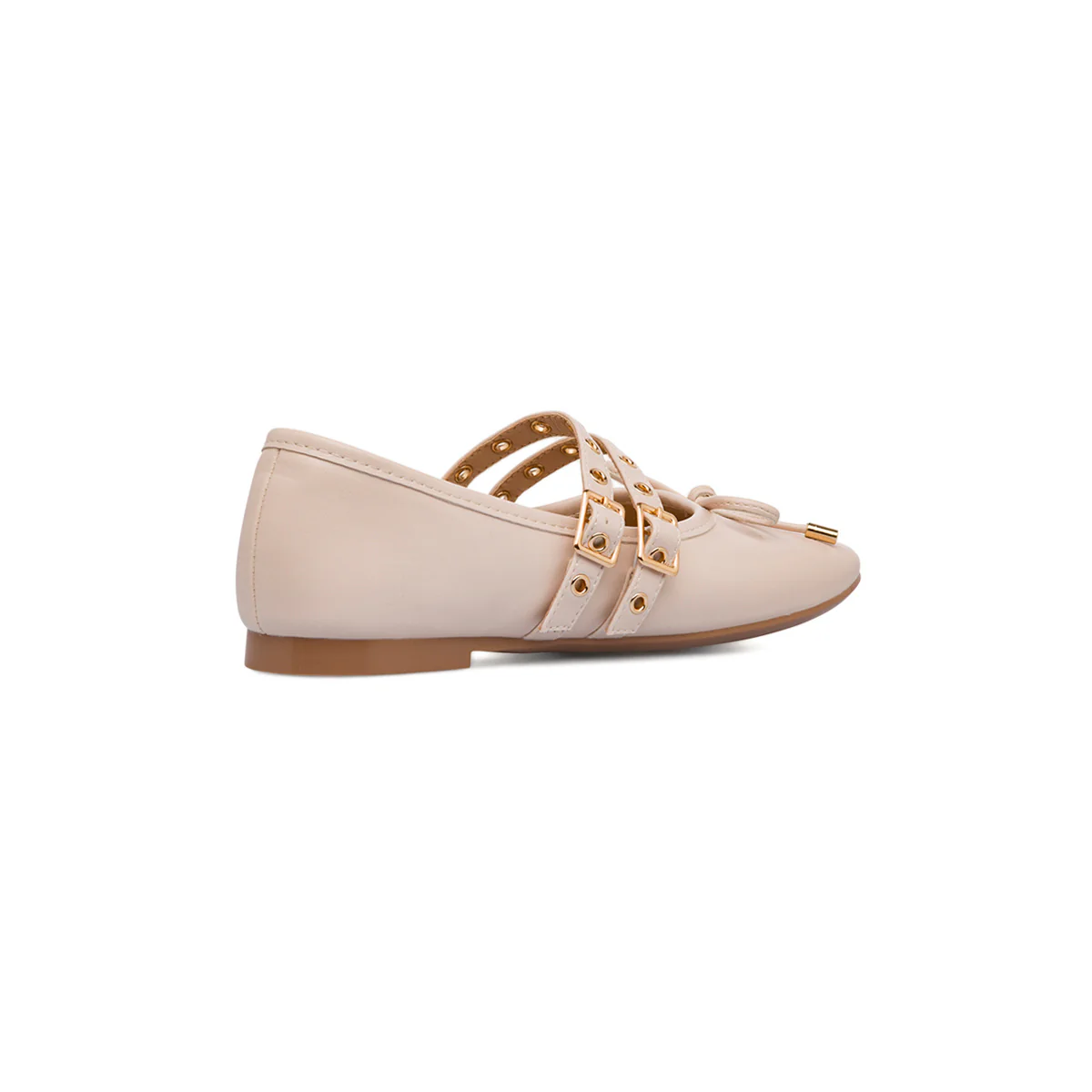 Ballerine beige da Donna con fibbie e borchie Swish Jeans - Image 6