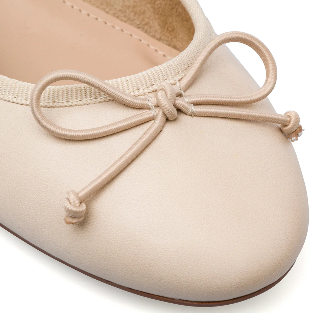 Ballerine beige da Donna con fiocco e tacco 4 cm Lora Ferres - Image 6
