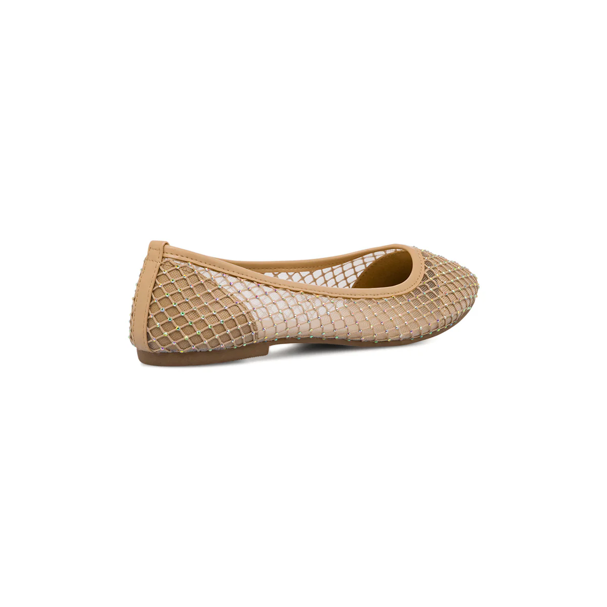 Ballerine beige da Donna con inserti in rete e cristalli Lora Ferres - Image 3