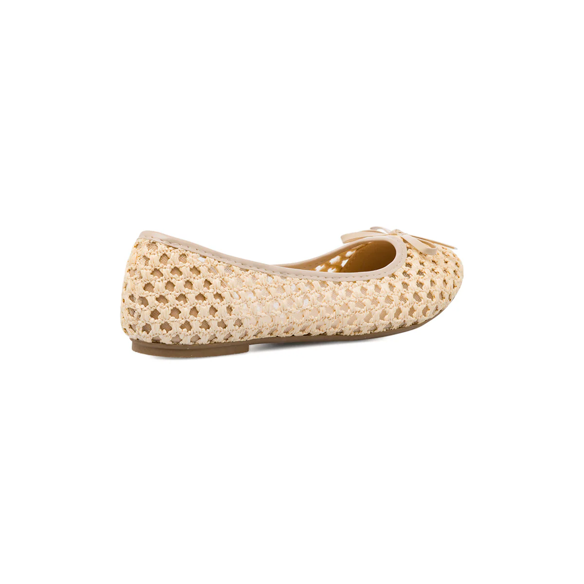 Ballerine beige da Donna traforate effetto crochet con fiocco Lora Ferres - Image 4